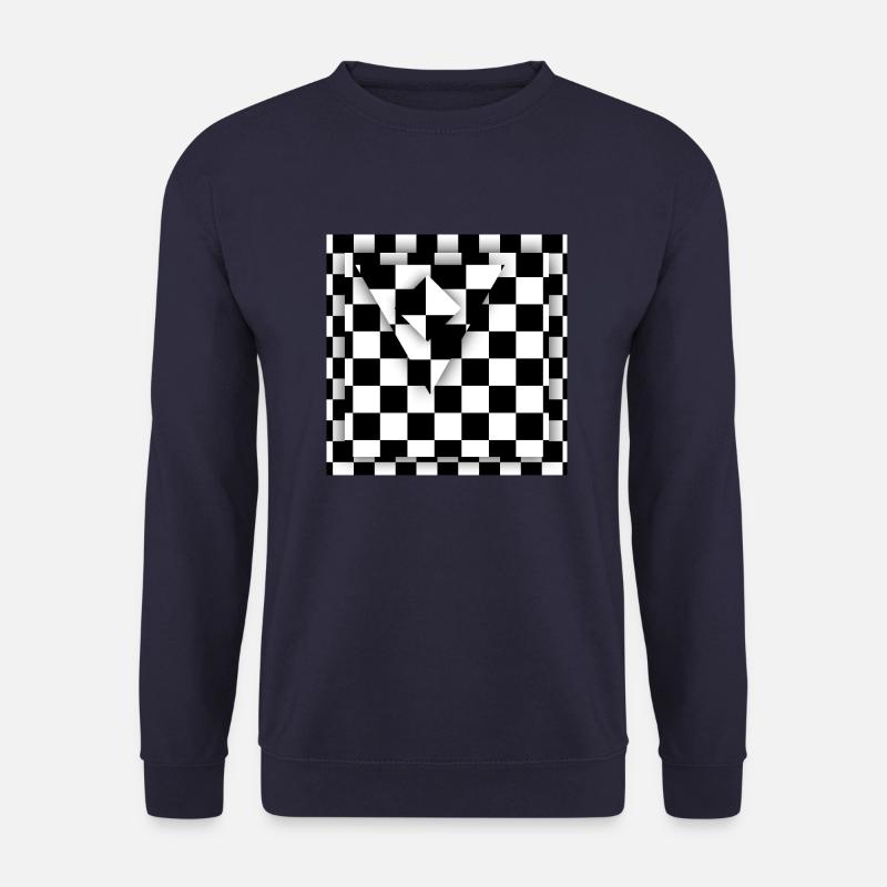 Game board checkered - Unisex Sweatshirt - navy