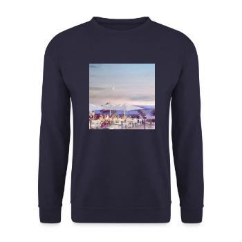 Tuscany beach bar - Unisex Sweatshirt - navy - Front - Alina (178cm) & Michal (187cm)