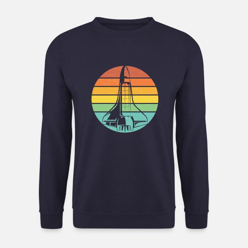 Retro rocket space shuttle - Unisex Sweatshirt - navy