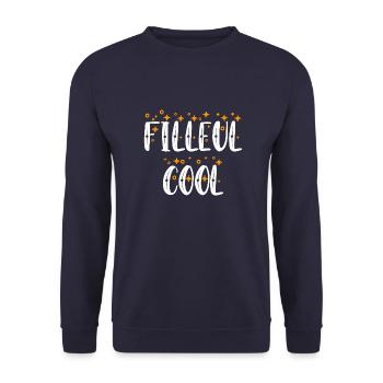 Patensohn T-Shirt, Geschenkidee - Unisex Pullover - Navy - Vorne - Alina (178cm) & Michal (187cm)