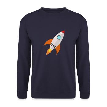rocket - Unisex Sweatshirt - navy - Front - Alina (178cm) & Michal (187cm)