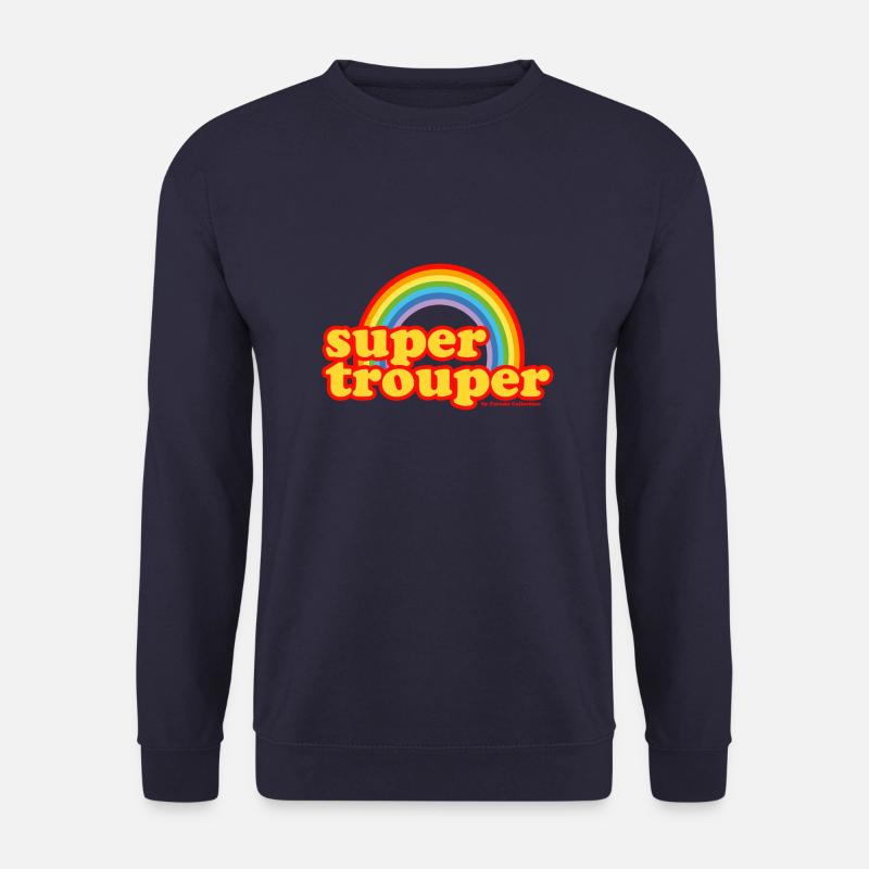 Supertrouper Rainbow Pseudo 70s 70s Collection - Sweat-shirt Unisexe - marine