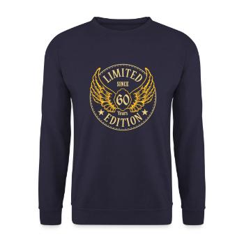 60 Years LE Adler Flügel farbwahl - Unisex Pullover - Navy - Vorne - Alina (178cm) & Michal (187cm)
