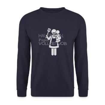 Hausmann mehr als nur ein Job - Unisex Pullover - Navy - Vorne - Alina (178cm) & Michal (187cm)