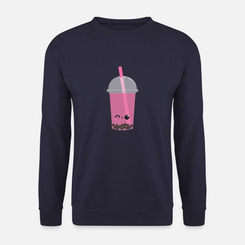 Kawaii Bubble Tea Kirsch - Unisex Pullover - Navy