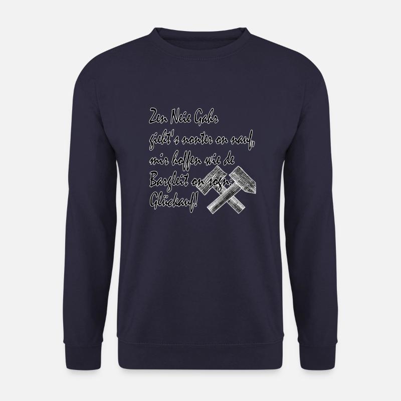 Erzgebirge, Mundart Spruch Anton - Unisex Pullover - Navy