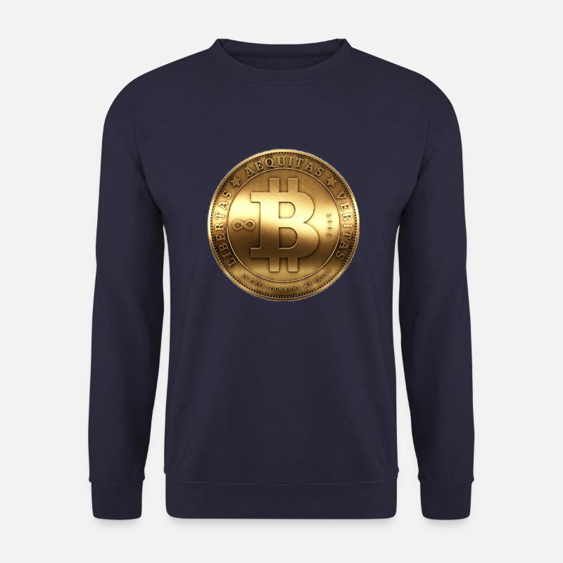 Bitcoin Shirt Digital Currency Money Sweatshirt - Unisex Pullover - Navy