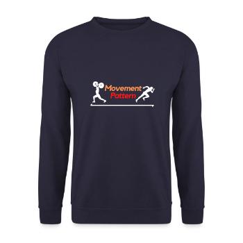 Movement Pattern - Unisex Sweatshirt - navy - Front - Alina (178cm) & Michal (187cm)