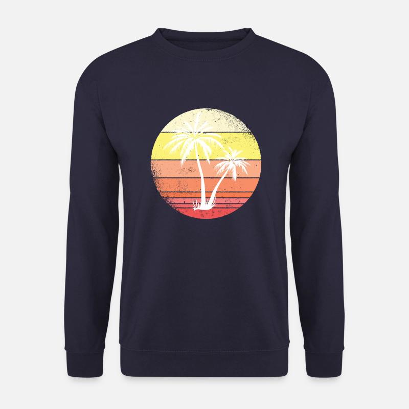 Palme, Urlaub, Strand - Unisex Pullover - Navy