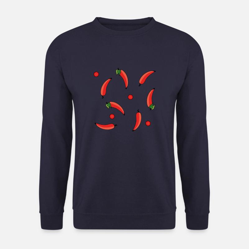 delicious appetizing chilli pattern - Unisex Sweatshirt - navy