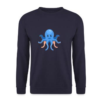 Octopus - Unisex Pullover - Navy - Vorne - Alina (178cm) & Michal (187cm)