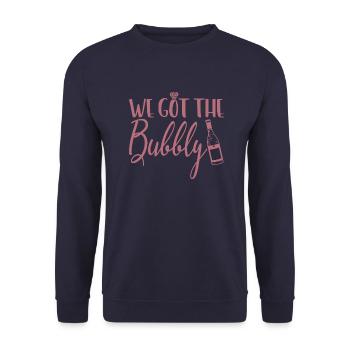 We Got The Bubbly - Bachelorette Party Bridal Gift - Unisex Sweatshirt - navy - Front - Alina (178cm) & Michal (187cm)