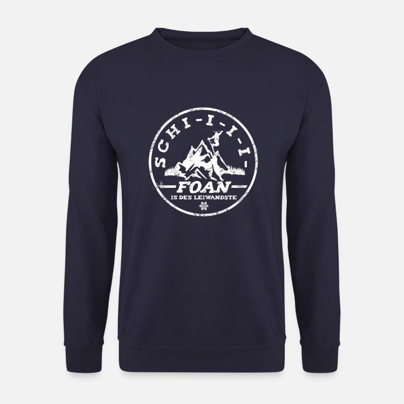 Schifoan is des leiwandste - weiße Edition - Unisex Pullover - Navy