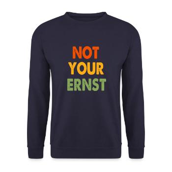 NOT YOUR ERNST - Unisex Pullover - Navy - Vorne - Alina (178cm) & Michal (187cm)