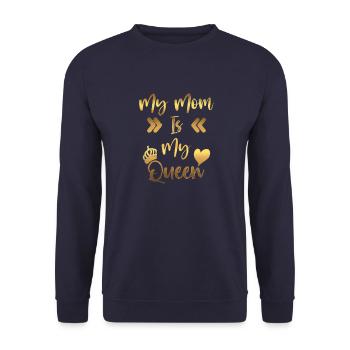 Ma mère est ma reine - Sweat-shirt Unisexe - marine - Devant - Alina (178cm) & Michal (187cm)