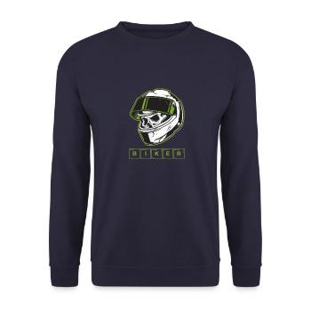 Biker - Unisex Pullover - Navy - Vorne - Alina (178cm) & Michal (187cm)