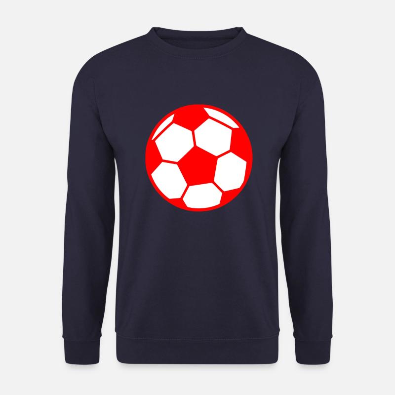 Fussball rot weiß - Unisex Pullover - Navy
