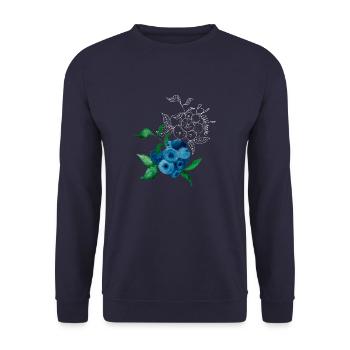 Blaubeere - Unisex Pullover - Navy - Vorne - Alina (178cm) & Michal (187cm)