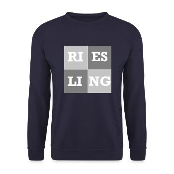 Riesling grau - Unisex Pullover - Navy - Vorne - Alina (178cm) & Michal (187cm)