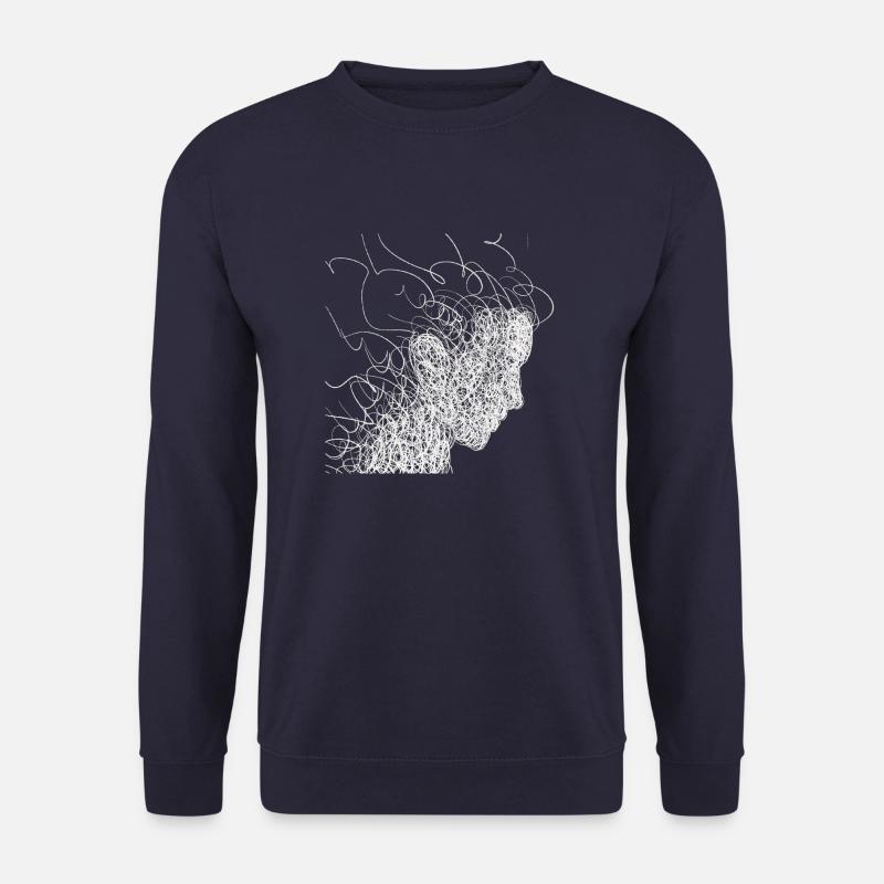 Ritzeln des weiblichen Gesichts - Unisex Pullover - Navy