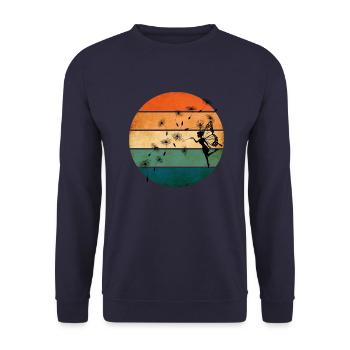 Papillons Pusteblumen prairie coeur fée - Sweat-shirt Unisexe - marine - Devant - Alina (178cm) & Michal (187cm)