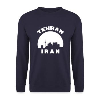 Tehran Iran Silhouette Gift - Unisex Sweatshirt - navy - Front - Alina (178cm) & Michal (187cm)
