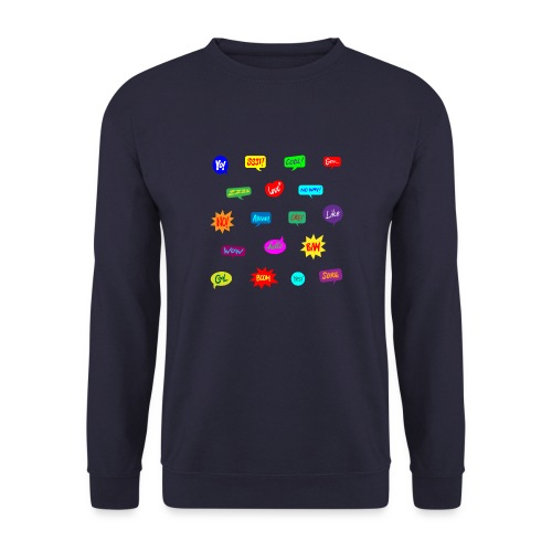 Tekstballoons in kleur - Uniseks sweater