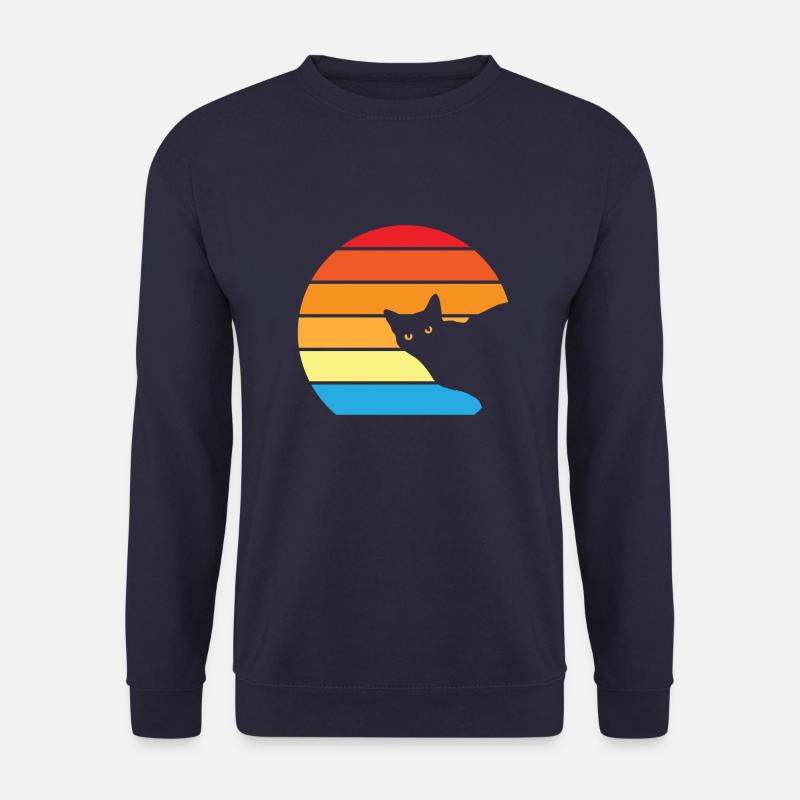 Retro Katze - Unisex Pullover - Navy