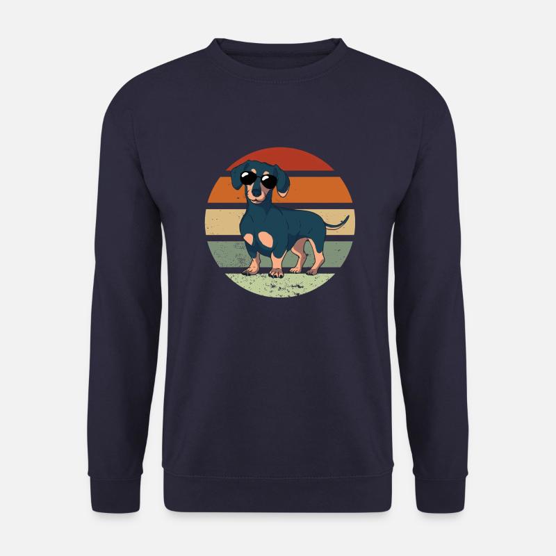 Chiens mignons Teckel vintage Gassi Motif Teckel - Sweat-shirt Unisexe - marine