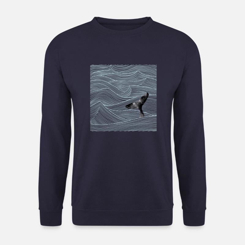 Ocean Wale - Unisex Pullover - Navy