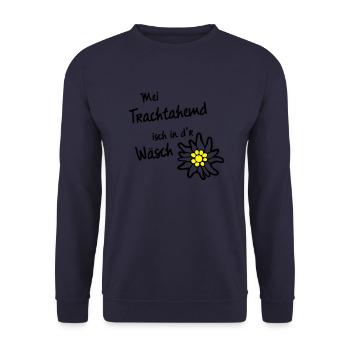 Trachtahemd in d'r Wäsch T-Shirts - Unisex Pullover - Navy - Vorne - Alina (178cm) & Michal (187cm)