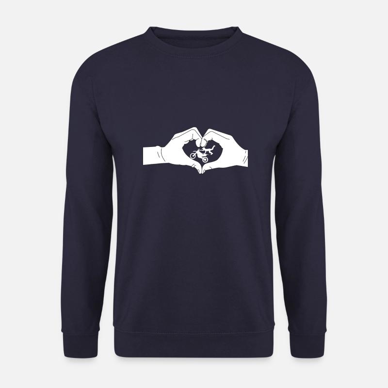 Herzhände_Motocross - Unisex Pullover - Navy