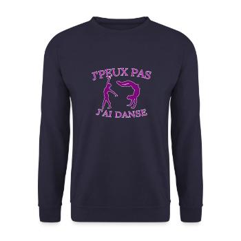 TOP!! Jpeux pas j'ai danse danseuse accrobatique - Sweat-shirt Unisexe - marine - Devant - Alina (178cm) & Michal (187cm)