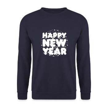 Bonne année Cadeau Réveillon du Nouvel An disant - Sweat-shirt Unisexe - marine - Devant - Alina (178cm) & Michal (187cm)