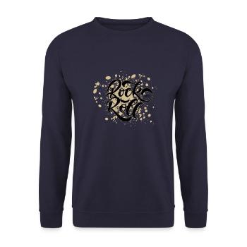 Rock and roll - Unisex Sweatshirt - navy - Front - Alina (178cm) & Michal (187cm)
