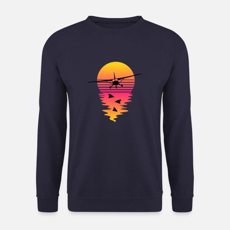 Synthwave Flight - Unisex Pullover - Navy