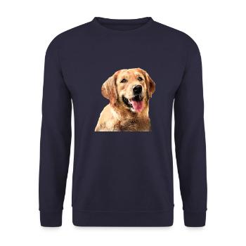 Chien golden retriever - Sweat-shirt Unisexe - marine - Devant - Alina (178cm) & Michal (187cm)