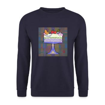 Cake - Unisex Sweatshirt - navy - Front - Alina (178cm) & Michal (187cm)