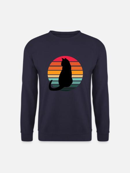 Katze Sunset - Unisex Pullover - Navy