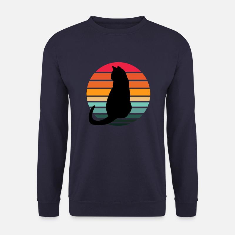 Katze Sunset - Unisex Pullover - Navy