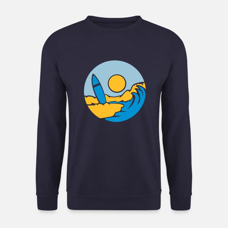 County Beach Surfboard - Unisex Sweatshirt - navy
