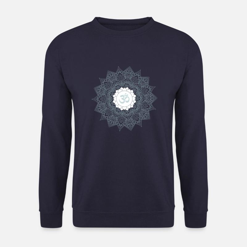 om chakra yoga hell mint mandala - Unisex Pullover - Navy