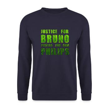 Justice for Bruno and Philips - Unisex Sweatshirt - navy - Front - Alina (178cm) & Michal (187cm)