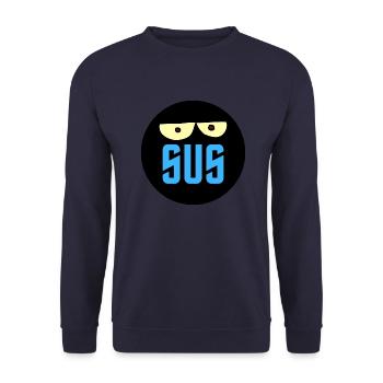 sus - suspicious - Unisex Sweatshirt - navy - Front - Alina (178cm) & Michal (187cm)