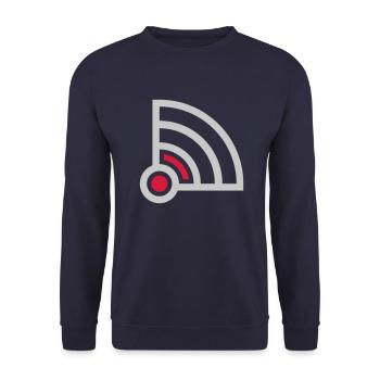Logo Wifi sans connexion - Sweat-shirt Unisexe - marine - Devant - Alina (178cm) & Michal (187cm)