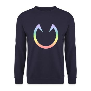 Horse - Unisex Sweatshirt - navy - Front - Alina (178cm) & Michal (187cm)