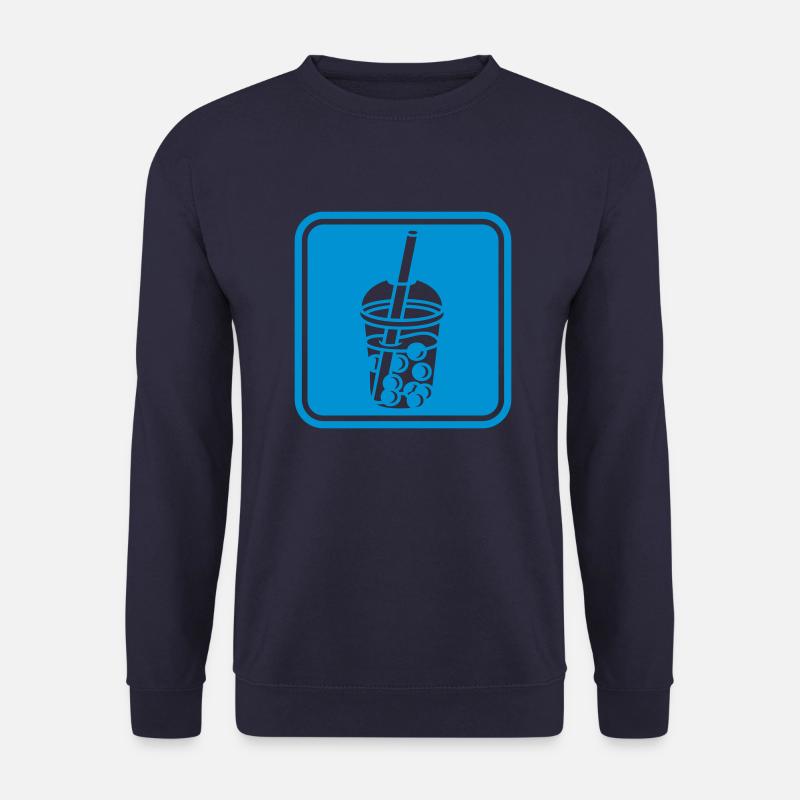 Button Shield Bubble Tea - Unisex Sweatshirt - navy