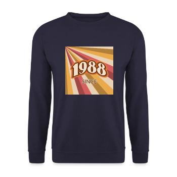 Since 1988 retro logo - Unisex Pullover - Navy - Vorne - Alina (178cm) & Michal (187cm)