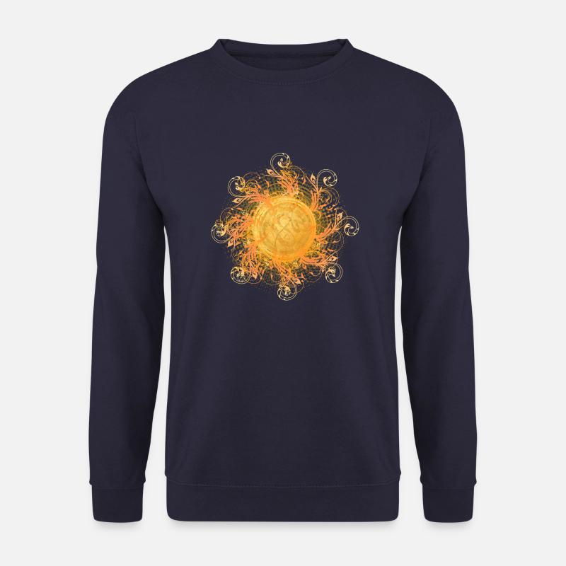 verschnörkelter Lichtwirbel, Sonne, SSL, Symbol - Unisex Pullover - Navy