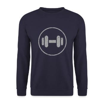 Haltère - Sweat-shirt Unisexe - marine - Devant - Alina (178cm) & Michal (187cm)
